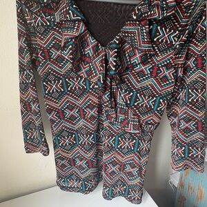 Geometric Patterned Woman’s Top